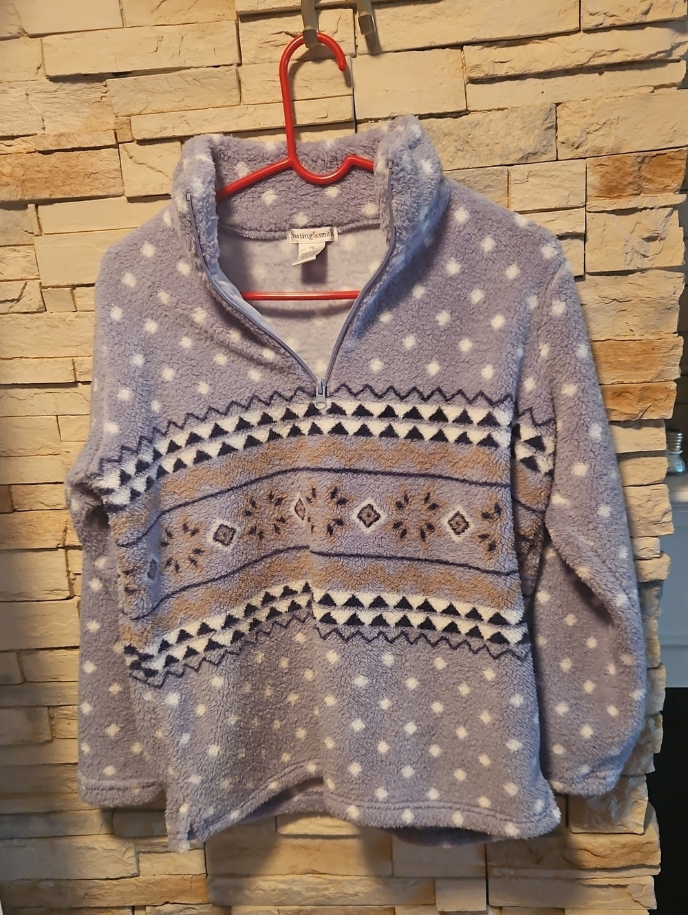 Hasting & Smith Sherpa 100% Polyester Sweater ,1/4 Zip.